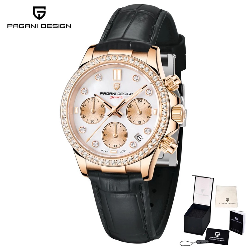 Luxury Watches - PAGANI DESIGN Luxury Diamond Encrusted Women's