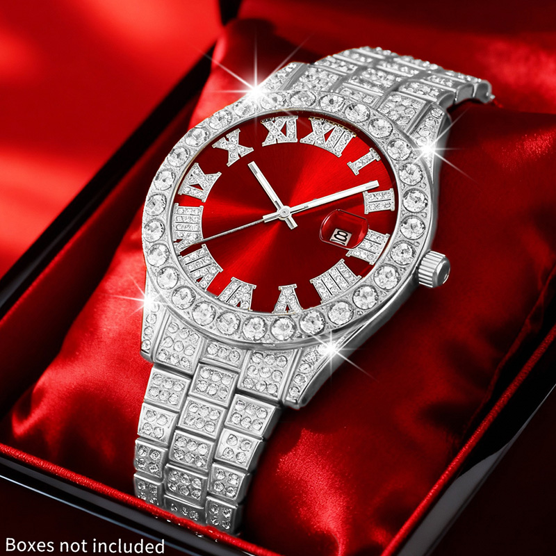 Luxury Watch Uk - Men's Hip-Hop Watch Retro Quartz Watch,