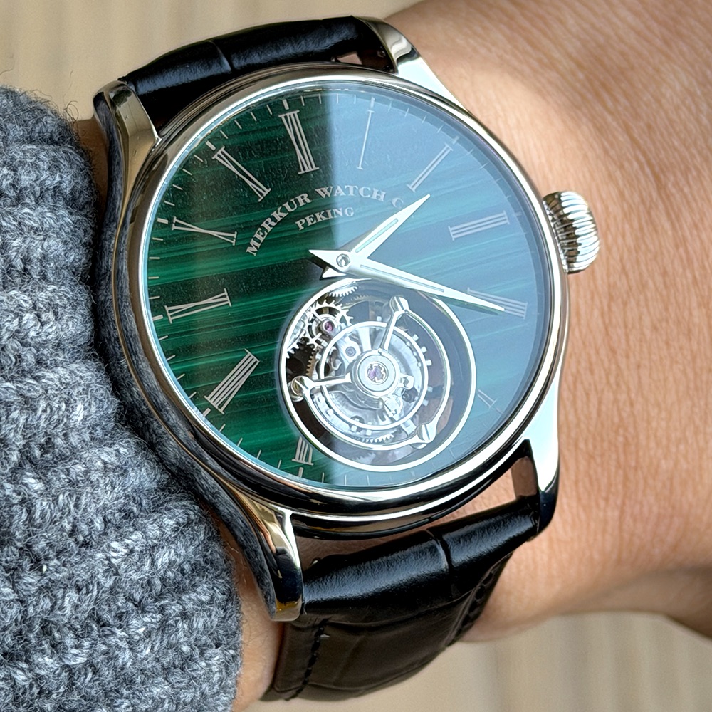 Omega Watch Constellation - Merkur 100% Tourbillon Watch Men's Natural