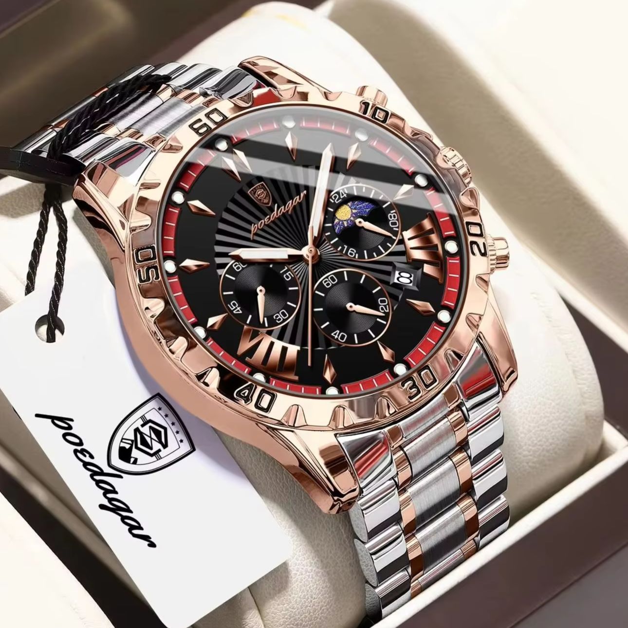 Luxury Watch Uk - POEDAGAR Top Original Man Wristwatch Luminous