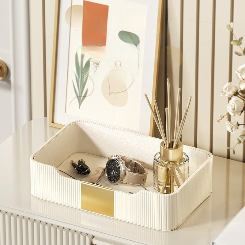 PU Leather Desk Tray - Multi-L - Luxury Watch Levels 评论和价格