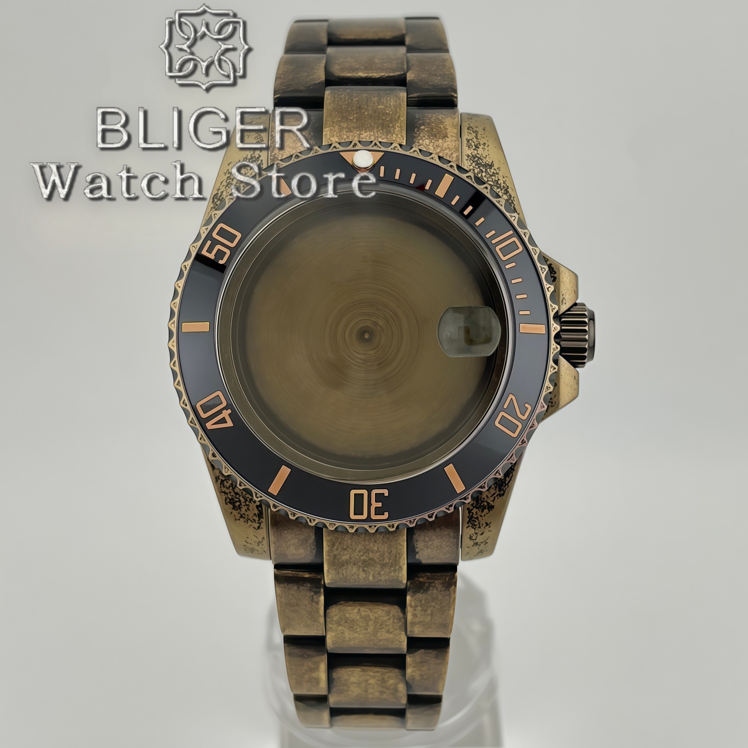 BLIGER 40MM Retro Sapphire Gla - Bronze Case Watch 评论和价格