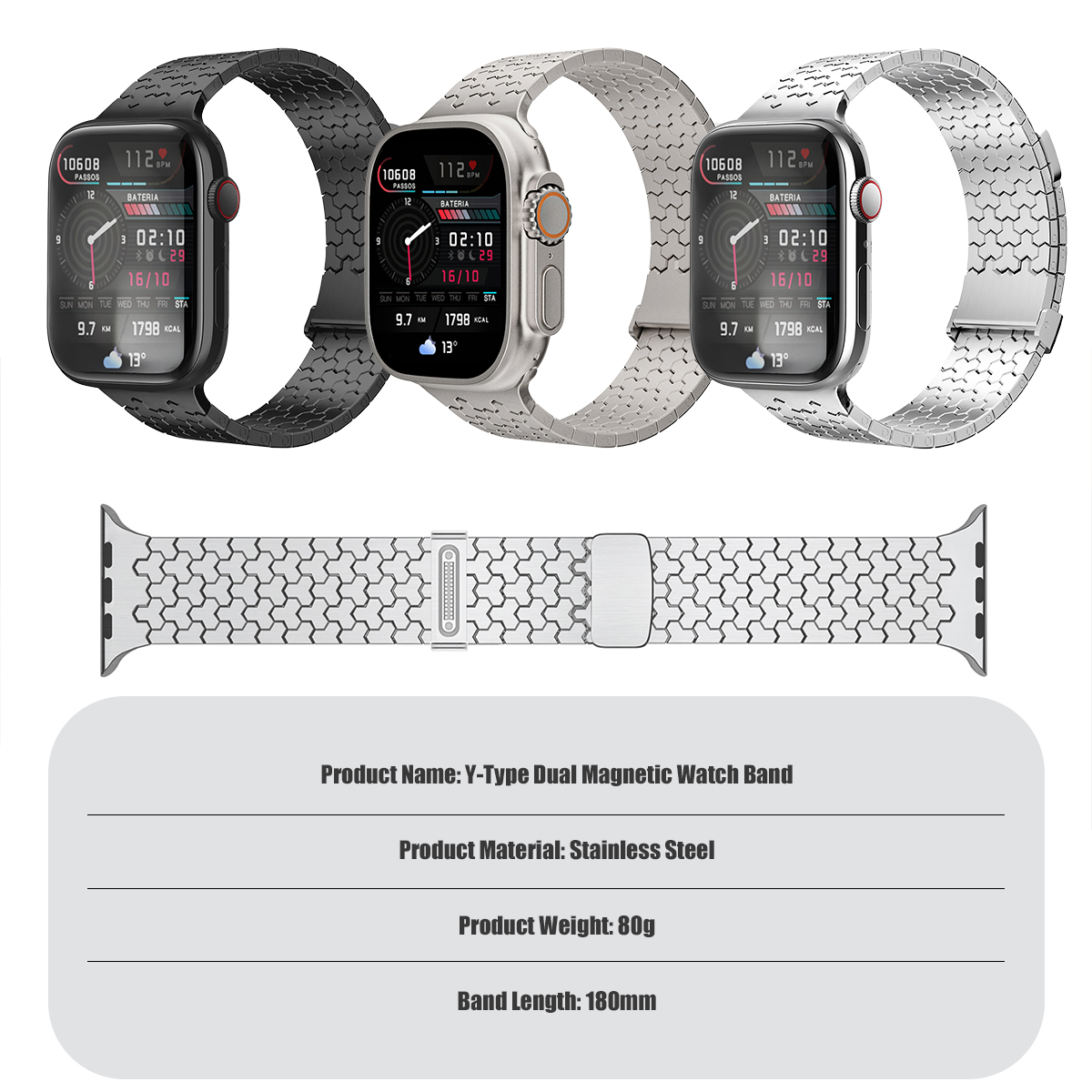 Luxury Metal Strap for Apple W - Luxury Watch Apple Bands 评论和价格