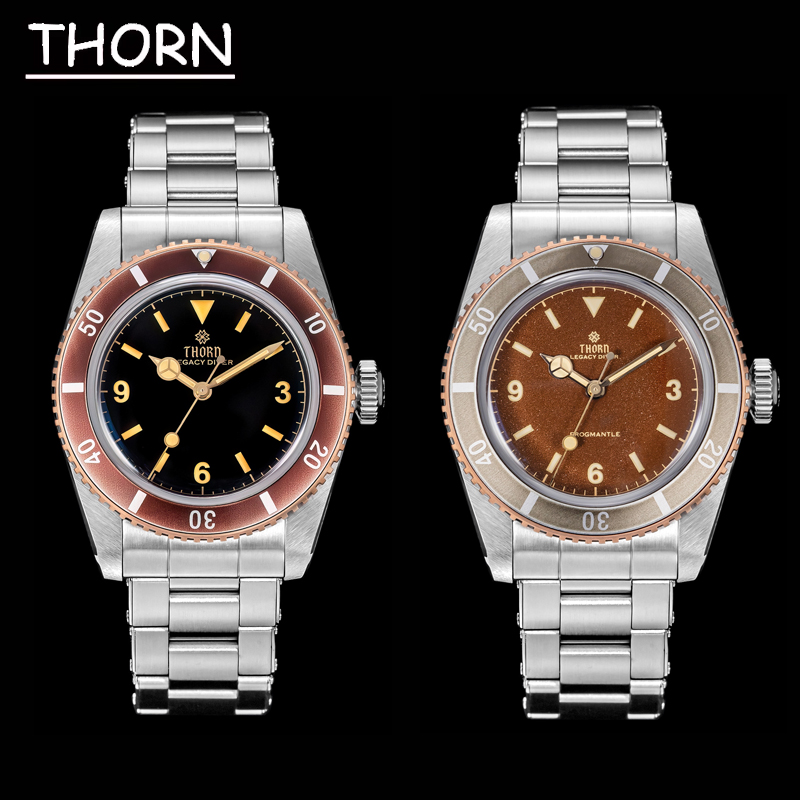 Thorn T028 Bronze Dive Watch P - Guilloché Dial Watch 评论和价格