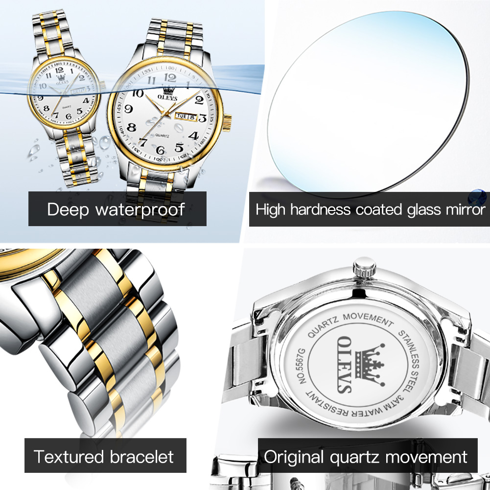 OLEVS New Fashion Couple Watch - Luxury Watch Uk 评论和价格