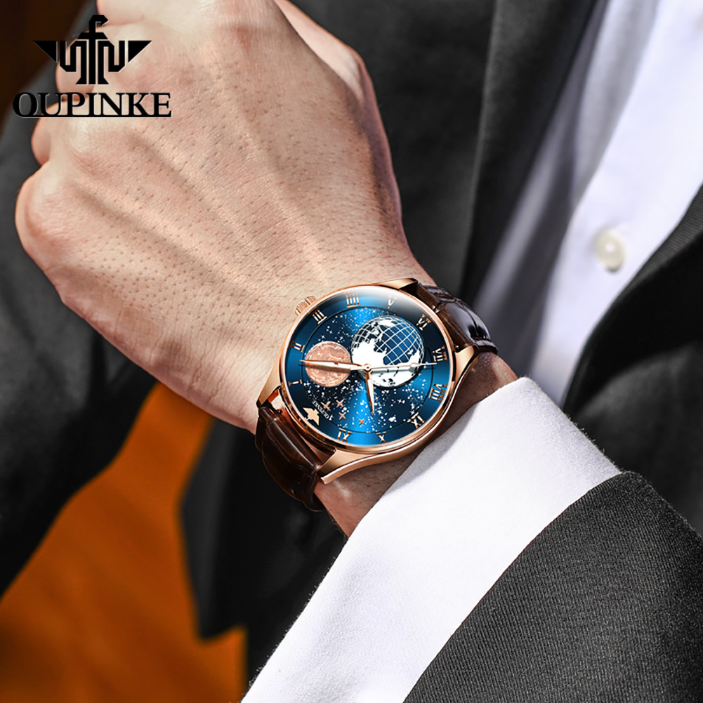 OUPINKE 3177 Man Watch Roman S - Omega Watch Constellation 评论和价格