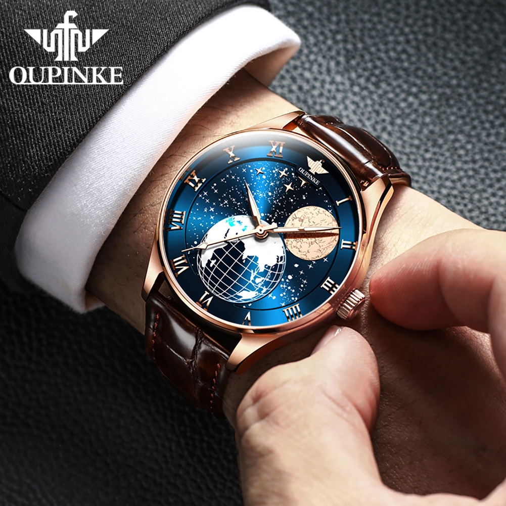 OUPINKE 3177 Man Watch Roman S - Omega Watch Constellation 评论和价格