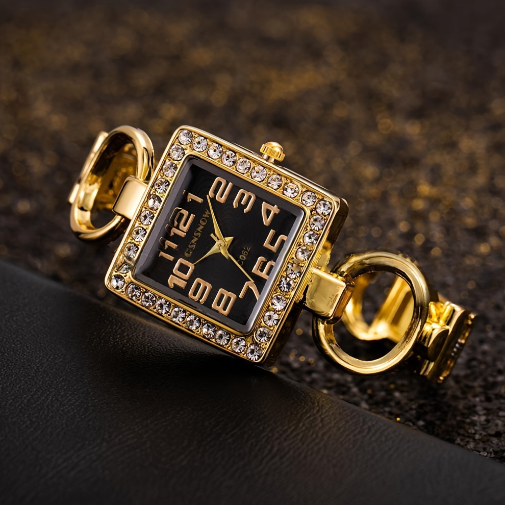 Luxury Fashion Rhinestone Squa - Quiet Luxury Watch 评论和价格