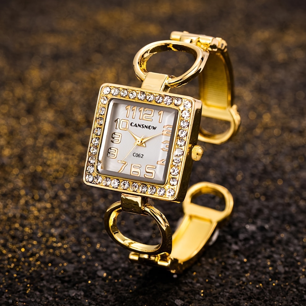 Luxury Fashion Rhinestone Squa - Quiet Luxury Watch 评论和价格