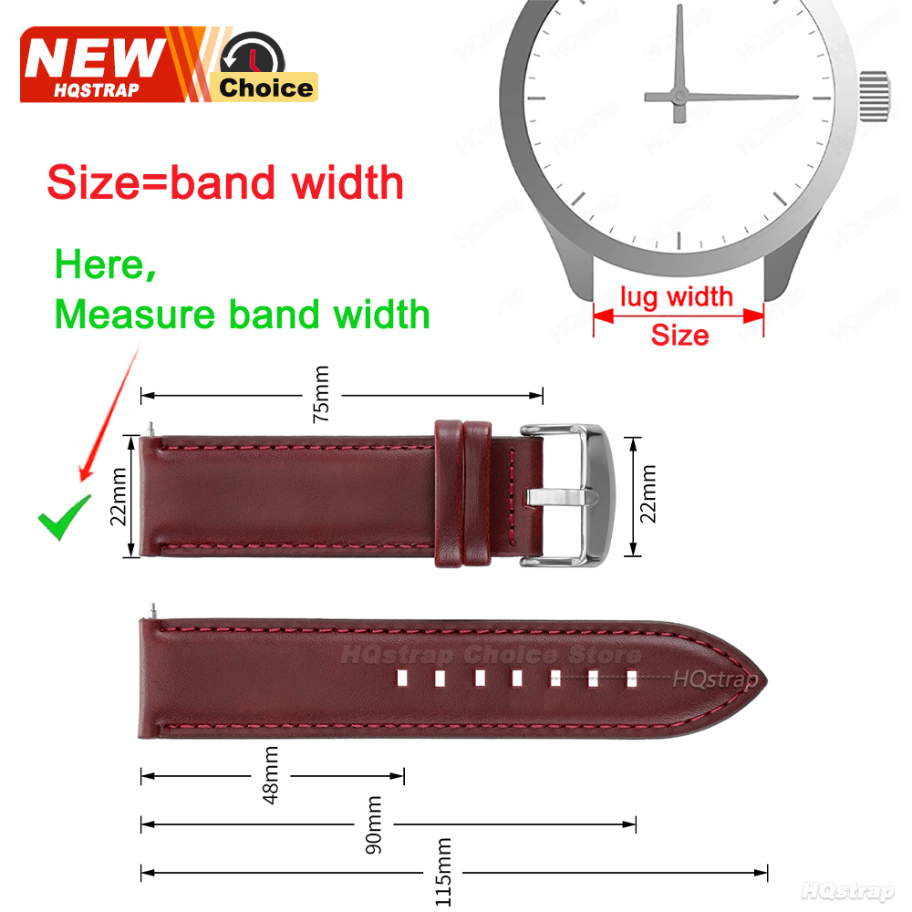 New 18/20/22/24mm Black Brown  - Luxury Watch Class 评论和价格
