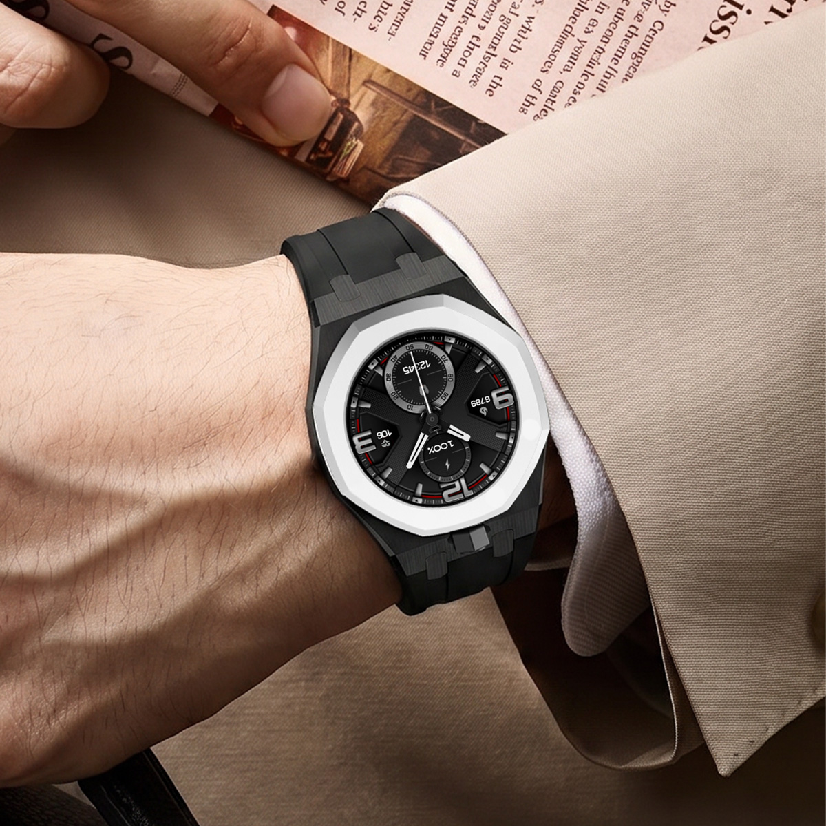 PC Case Rubber Strap for Swatc - Luxury Watch Ap 评论和价格