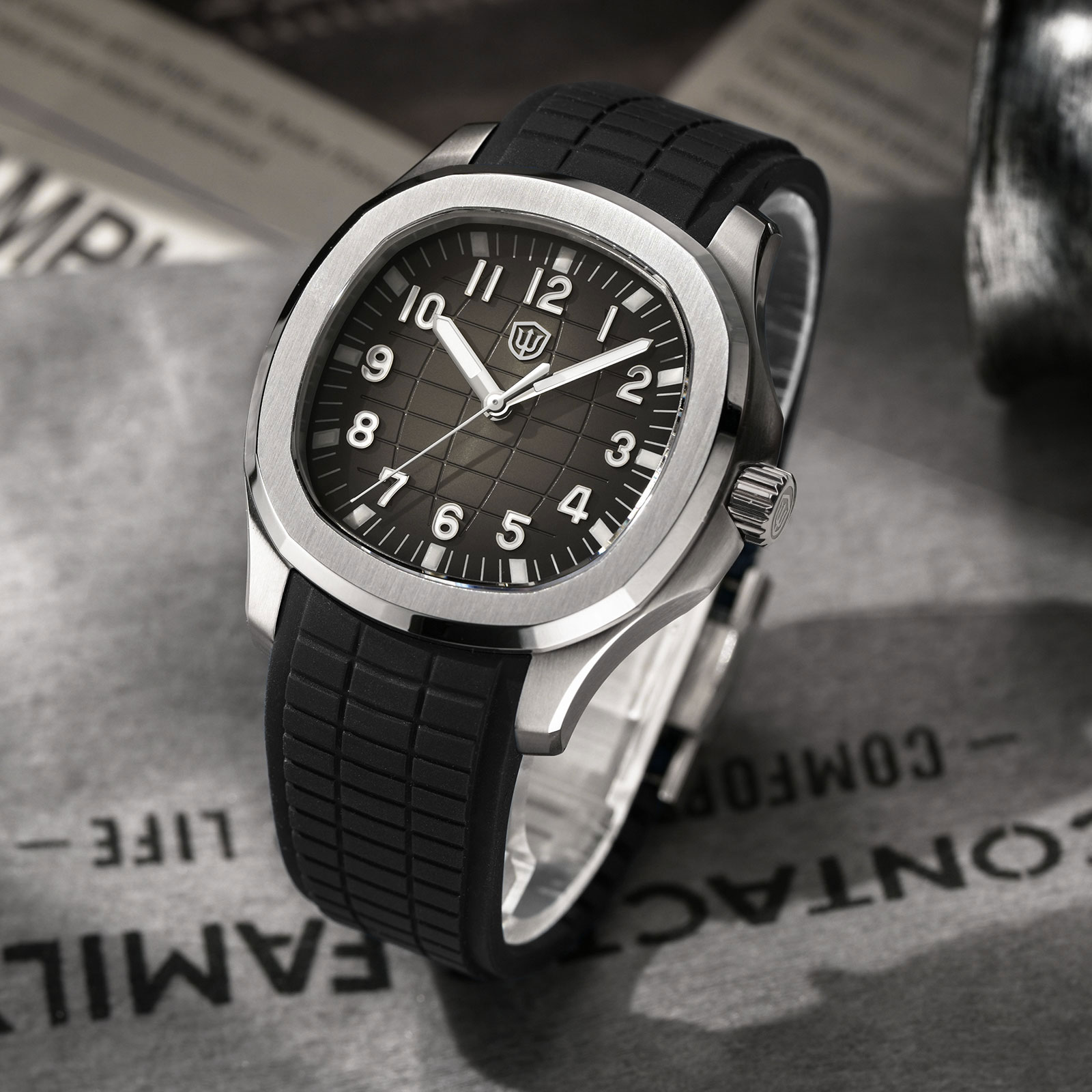 Watchdives WD008 38mm Dive Men - Guilloché Dial Watch 评论和价格
