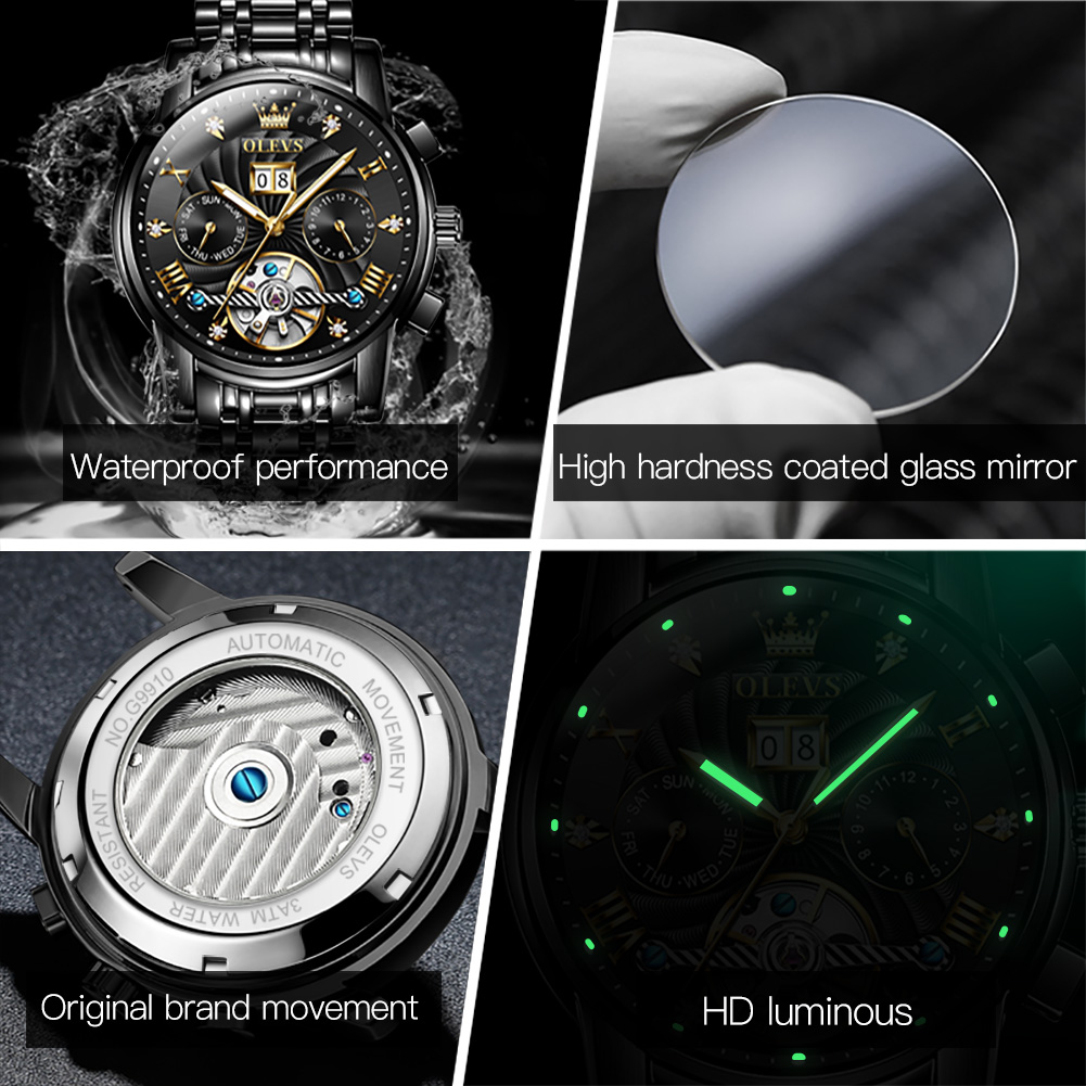 OLEVS Classic Men's Watches To - Tourbillon Movement Watch 评论和价格