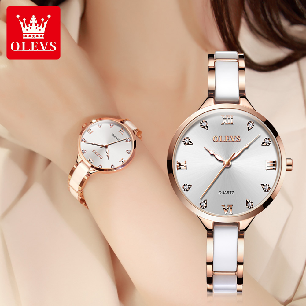OLEVS Ceramic Dress Women Watc - Luxury Watch In Japan 评论和价格