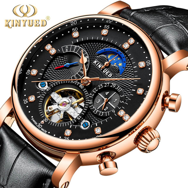 Luxury Brand KINYUED Automatic - Tourbillon Movement Watch 评论和价格
