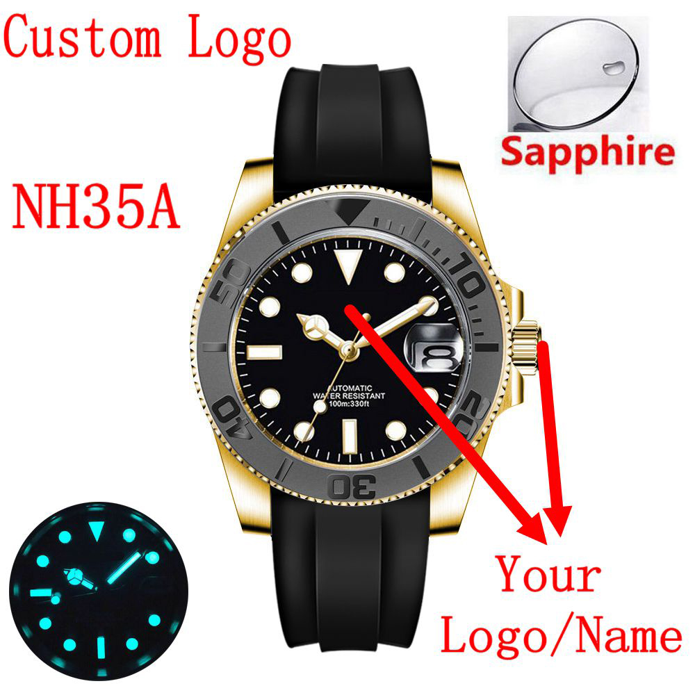 Custom logo 40mLuxury NH35/ Mi - Luxury Watch Gold 评论和价格