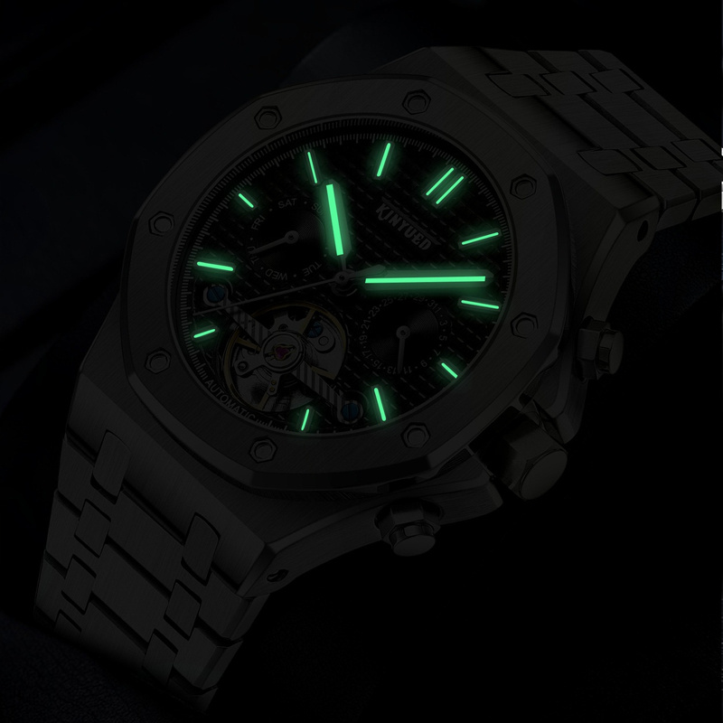 KINYUED Brand Fashion Blue Mec - Tourbillon Movement Watch 评论和价格