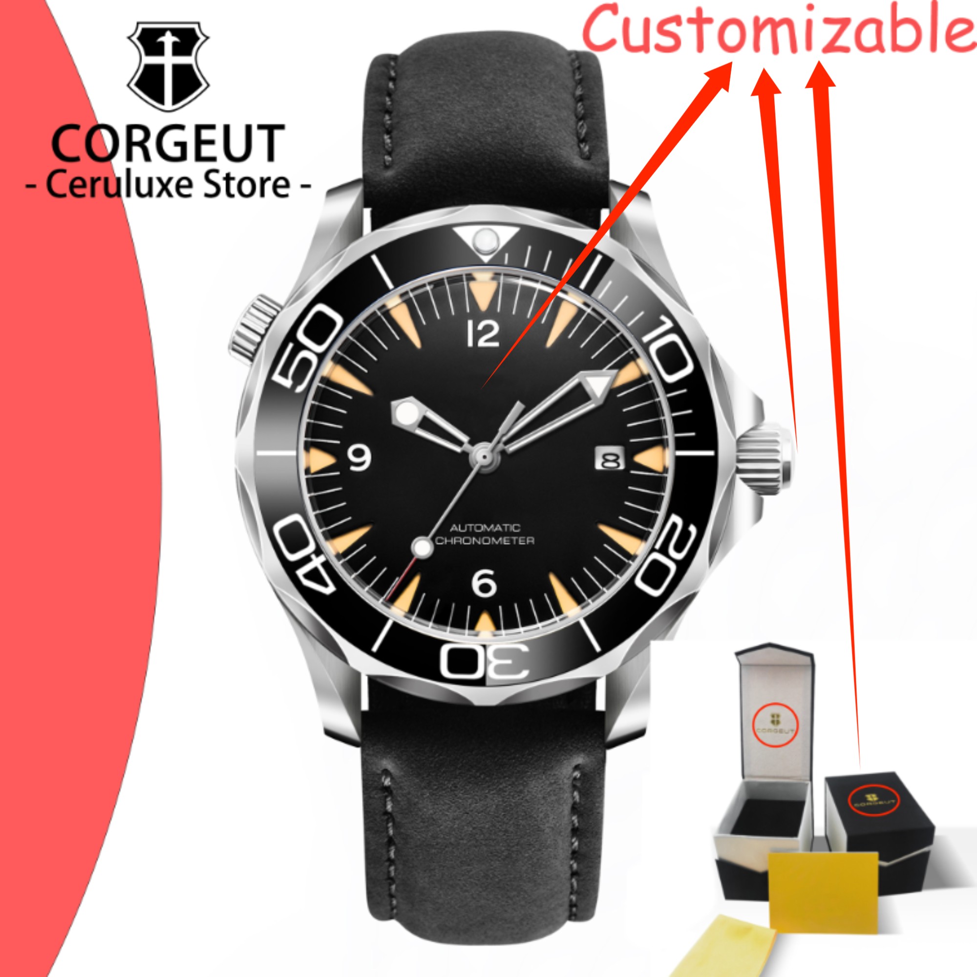 CUSTOM Logo Sapphire Glass Aut - Luxury Watch In Japan 评论和价格